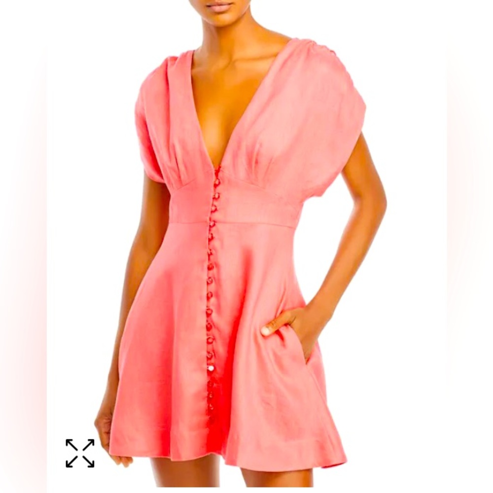 Nicholas Claudia Mini Dress, Pink w/ Pockets. Size 2-